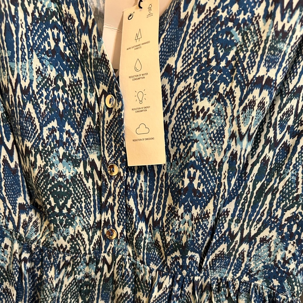 Zara animal print mini dress long sleeves- New with tags - Picture 3 of 10